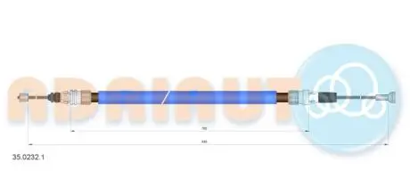 Трос тормоза задн. лев. peugeot 5008 ADRIAUTO 35.0232.1