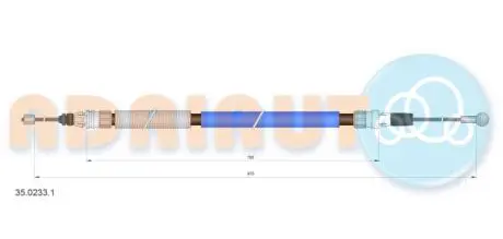 Трос тормоза задн. пров. peugeot 5008 ADRIAUTO 35.0233.1