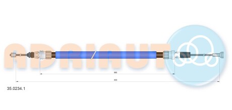 Трос ручного гальма лев./пр. peugeot 3008, citroen c4 ii ADRIAUTO 35.0234.1 (фото 1)