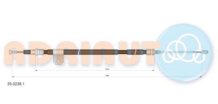 Трос, стоянкове гальмо ADRIAUTO 35.0238.1 (фото 1)