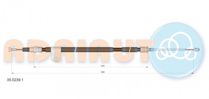 Тросик, cтояночный тормоз ADRIAUTO 35.0239.1 (фото 1)