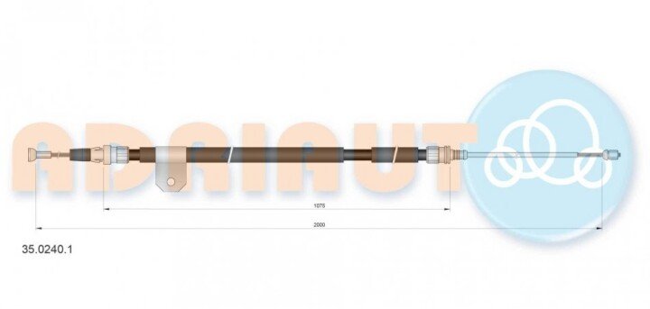 Трос, стоянкове гальмо ADRIAUTO 35.0240.1 (фото 1)