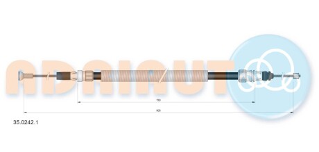 Трос остановочных тормозов ADRIAUTO 3502421