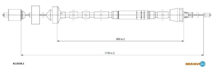 Трос, управління зчепленням ADRIAUTO 41.0104.1 (фото 1)