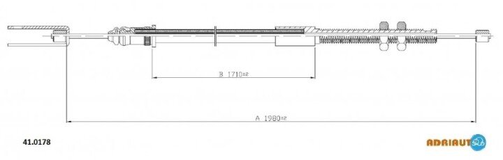Renault трос зчеплення master pr/ar 89-9/97 (1980/173 ADRIAUTO 41.0178 (фото 1)