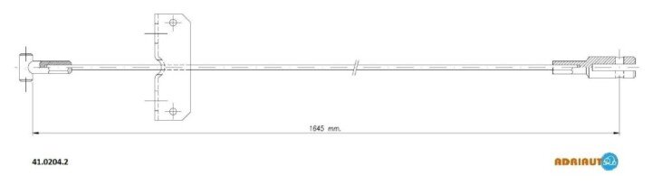 Renault трос ручного гальма передн. trafic 01- ADRIAUTO 41.0204.2 (фото 1)