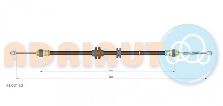 Трос, стоянкове гальмо ADRIAUTO 41.0211.2 (фото 1)