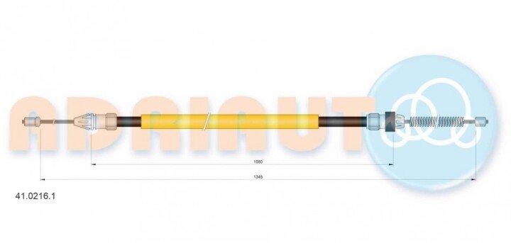 Renault трос ручного тормоза задн. пров. (бараб.) clio 98- ADRIAUTO 41.0216.1 (фото 1)
