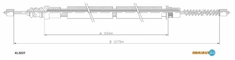 Renault трос ручного тормоза 14,16 ADRIAUTO 41.0227 (фото 1)