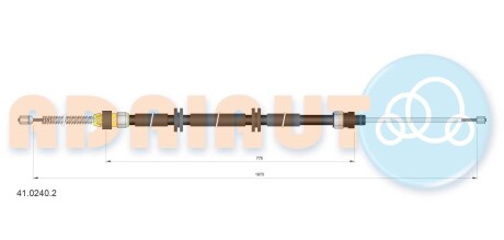 Тросик, cтояночный тормоз ADRIAUTO 41.0240.2