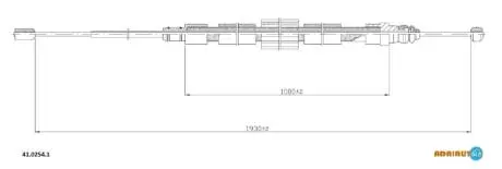 Renault трос ручного гальма megane ii coupe 03- ADRIAUTO 41.0254.1