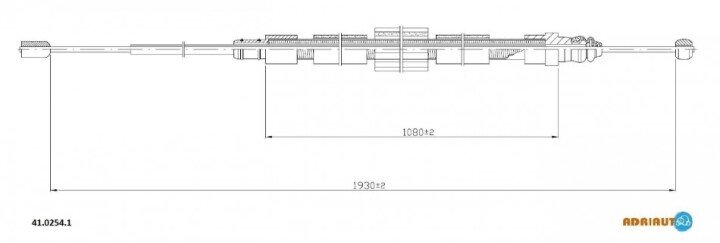 Renault трос ручного гальма megane ii coupe 03- ADRIAUTO 41.0254.1 (фото 1)