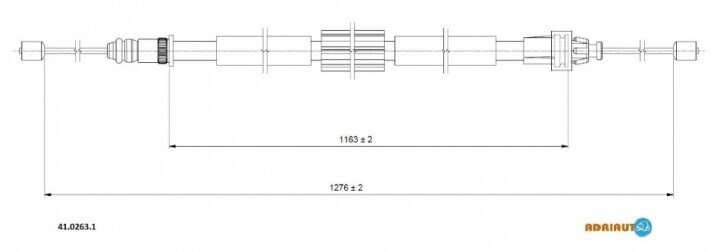 Трос остановочных тормозов ADRIAUTO 4102631 (фото 1)