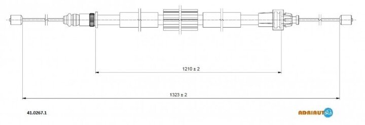 Renault трос ручного тормоза лев.clio 05- ADRIAUTO 41.0267.1 (фото 1)