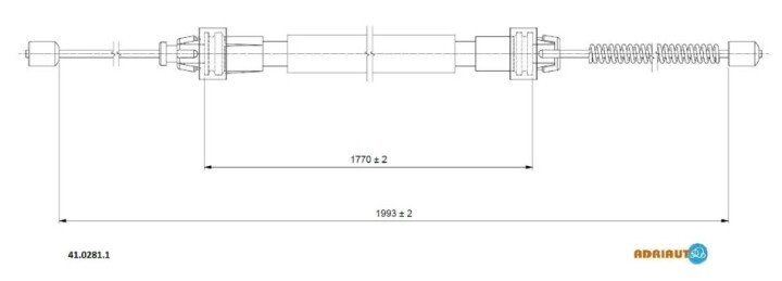Трос, стоянкове гальмо ADRIAUTO 41.0281.1 (фото 1)