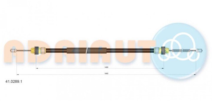 Тросик, cтояночный тормоз ADRIAUTO 41.0289.1 (фото 1)