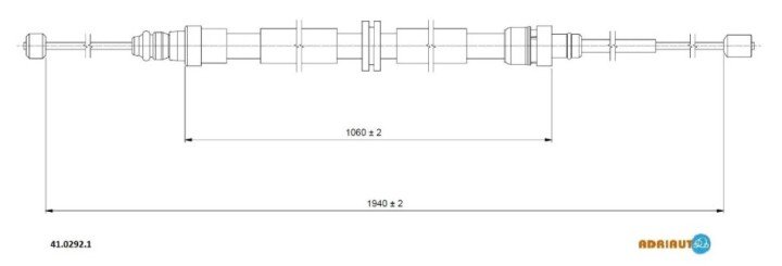 Тросик, cтояночный тормоз ADRIAUTO 41.0292.1 (фото 1)