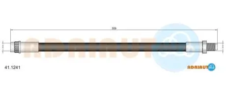 Renault шланг тормозной передн. r19, зад r21 320mm ADRIAUTO 41.1241