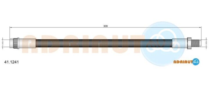 Renault шланг тормозной передн. r19, зад r21 320mm ADRIAUTO 41.1241 (фото 1)