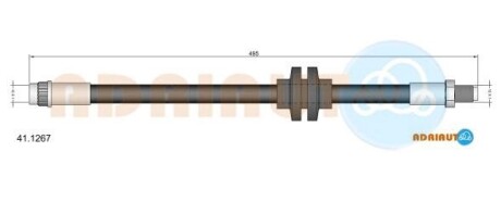 Renault шланг гальмівний передн.clio 05- ADRIAUTO 41.1267 (фото 1)