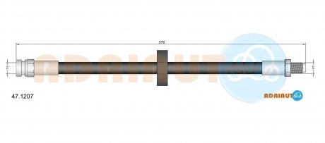 Skoda шланг гальмівний пров. favorit -93 ADRIAUTO 47.1207 (фото 1)