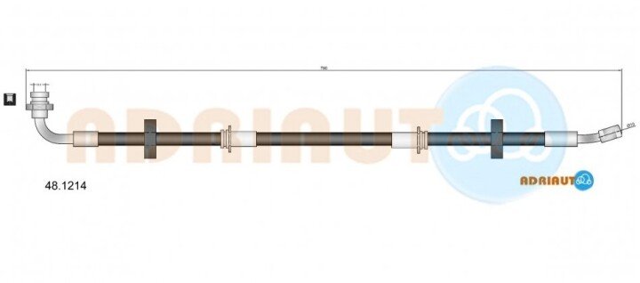 Шланг гальмівний передній лев. ADRIAUTO 48.1214 (фото 1)