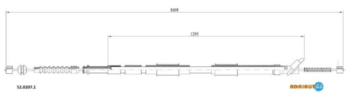 Тросик, cтояночный тормоз ADRIAUTO 52.0207.1 (фото 1)