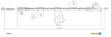 Трос остановочных тормозов ADRIAUTO 5202211