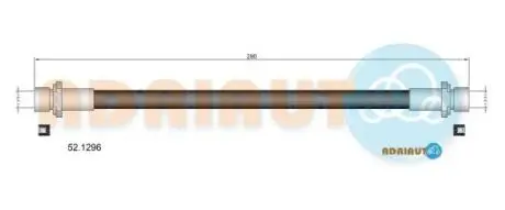 Шланг гальм. передн. Toyota 4 runner iii ADRIAUTO 52.1296