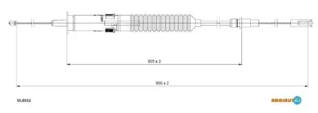 Vw трос сцепления golf gti-jetta gli 86- (837/458+65) ADRIAUTO 55.0152