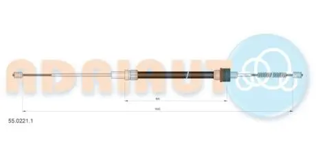 Seat трос ручного тормоза задн. 1520/825 мм mii 1.0 11-, skoda citigo 1.0 11- ADRIAUTO 55.0221.1