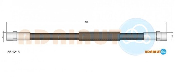 Vw шланг тормозной передн. lt -96 ADRIAUTO 55.1218 (фото 1)