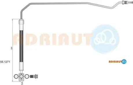Vw шланг гальмо. зад. пр. audi a6 -05 ADRIAUTO 55.1271