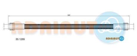 Vw шланг гальмо. задн. amarok 10- ADRIAUTO 55.1289