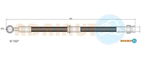 Mitsubishi шланг тормозной carisma,volvo ADRIAUTO 57.1227