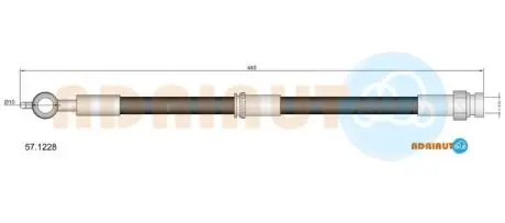 Volvo шланг тормоз. зад. s40,v40 95- ADRIAUTO 57.1228