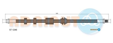 Volvo шланг гальм.передн.xc60 08- ADRIAUTO 57.1246