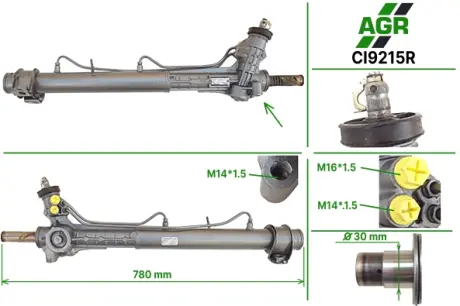 Рулевая рейка с ГУР восстановленная CITROEN Jumper 1994-2002,FIAT Ducato 1994-2002,PEUGEOT Boxer 199 AGR CI9215R