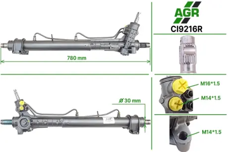 Рулевой мех-м (восстановленная) citroen jumper, fiat ducato, peugeot boxer 2.0-2.8 jtd -02 AGR CI9216R
