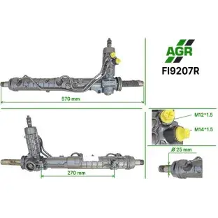 Рулевая рейка с ГУР восстановленная FIAT MULTIPLA (186) 99-10 AGR FI9207R
