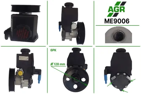 Насос ГУР новый MERCEDES C W 202 1993-2000,MERCEDES C W 203 2000-2007,MERCEDES E W 210 1995-2002 AGR ME9006