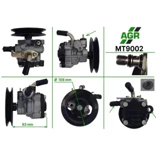 Насос ГУР новый MITSUBISHI Galant 1988-1992 AGR MT9002