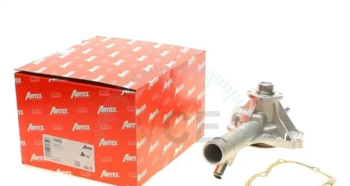 Насос воды mb c-class (w202/s202)/e-class (w124/w210) 1.8/2.0/2.2/2.3 92-02/m-class (w163) 2.3 98-05 AIRTEX 1443 (фото 1)