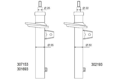 Амортизатор газооливочный (vag 0 55mm sp) AL-KO 301693