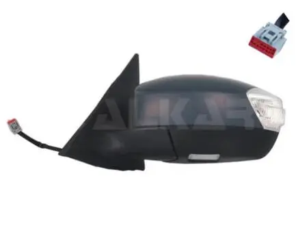 Зеркало левое эл.рег.,грунт.,обогрев.,с показ.поворота, асферич. ALKAR 6127134