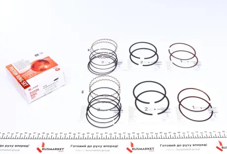 Кольцо поршневое daewoo nexia 1.6 16v 91-00 (+0.25/79.25mm) (1.2x1.5x3.0) AMP PR-DAE-49-3538-025-SET