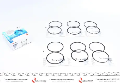 Кольцо поршневое (к-кт на 4 поршня) renault kangoo 1.6 16v 01- (79.50mm/std) (1.5x1.5x2.5) AMP PR-REN-44-3841-000-SET