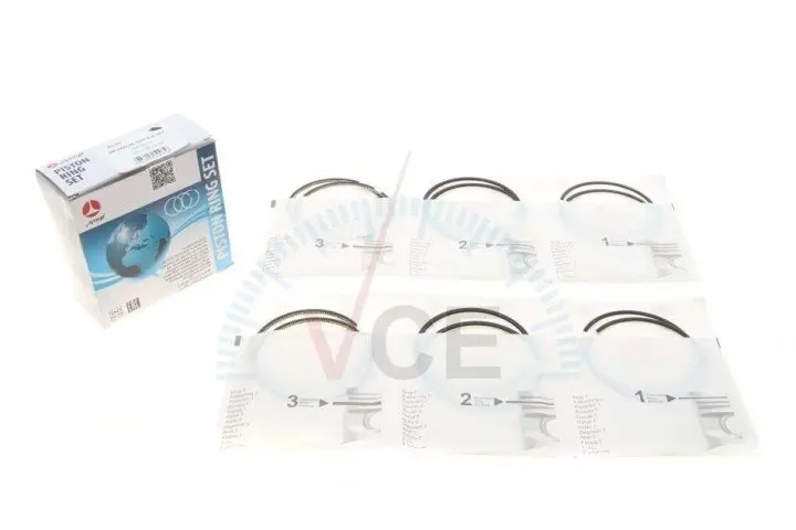 Кольцо поршневое renault kangoo 1.6 16v 01-/megane 1.4/1.6 96- (80.0mm/+0.5) (1.5-1.5-2.5) AMP PR-REN-44-3841-050-SET (фото 1)