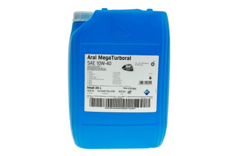 Олива 10W40 MegaTurboral (20л) (MB228.5/RLD-2/VDS-3) ARAL AR-15BC45