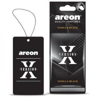 Ароматизатор на зеркало сухой Лист "X Premium" "Vanilla Black" AREON AXV11